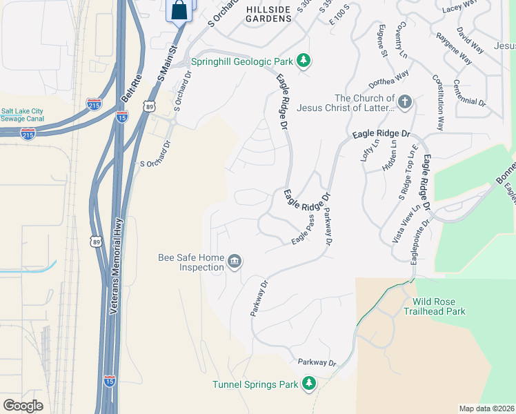 map of restaurants, bars, coffee shops, grocery stores, and more near 306 Bella Vida Drive in North Salt Lake