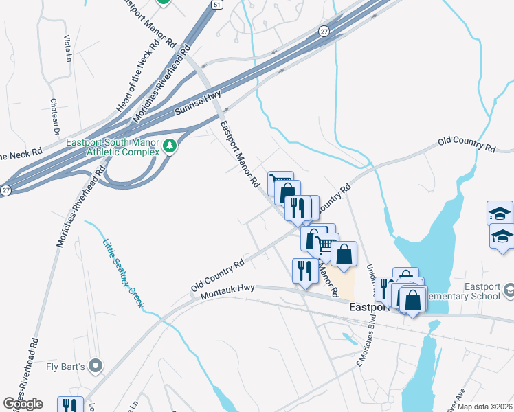 map of restaurants, bars, coffee shops, grocery stores, and more near 19 Donald Street in Eastport