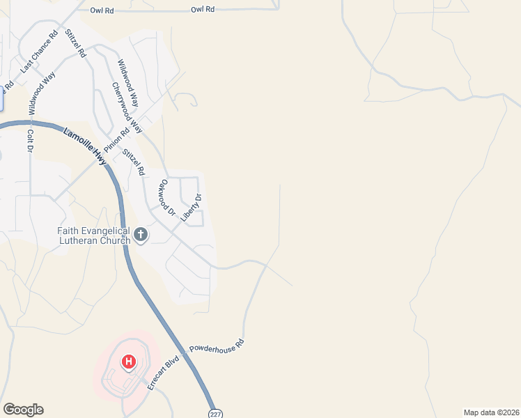 map of restaurants, bars, coffee shops, grocery stores, and more near 463 Powderhouse Road in Elko