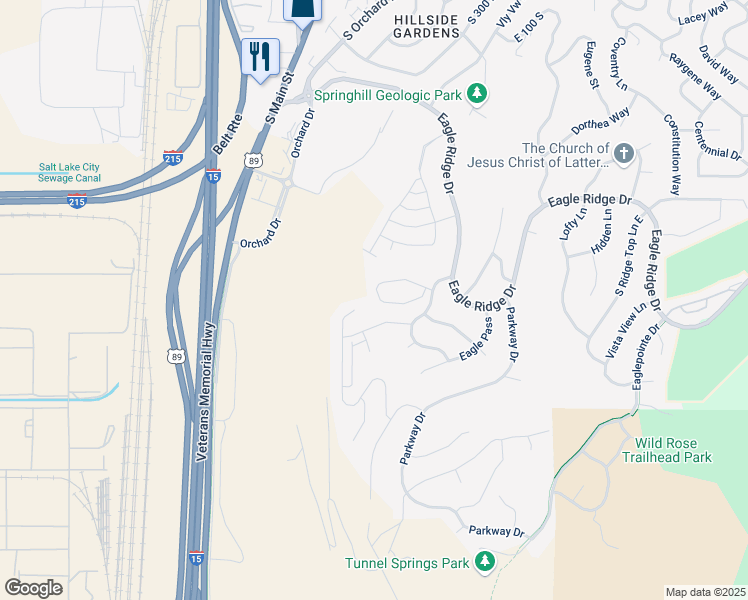 map of restaurants, bars, coffee shops, grocery stores, and more near 326 Bella Vida Drive in North Salt Lake