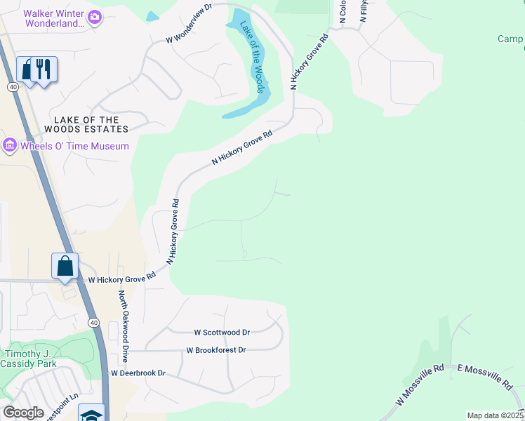 map of restaurants, bars, coffee shops, grocery stores, and more near 813 West Bennett Court in Dunlap