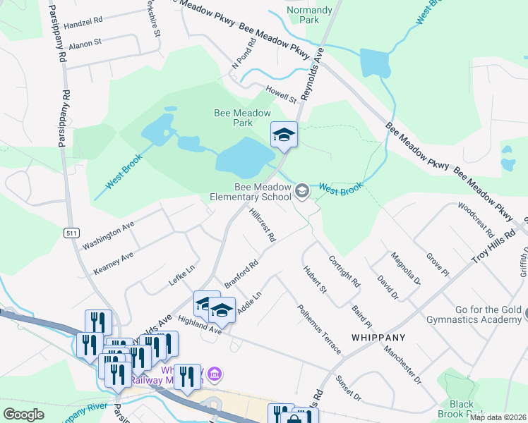 map of restaurants, bars, coffee shops, grocery stores, and more near 8 Nemec Lane in Hanover