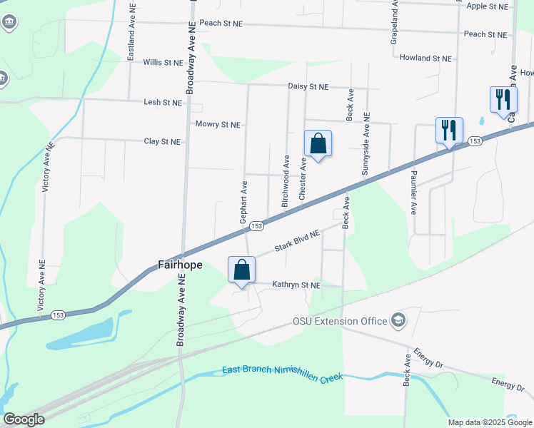 map of restaurants, bars, coffee shops, grocery stores, and more near 4001 Addison Avenue Northeast in Louisville