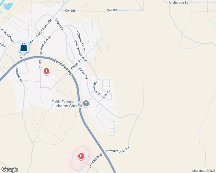 map of restaurants, bars, coffee shops, grocery stores, and more near 2319 Liberty Drive in Elko