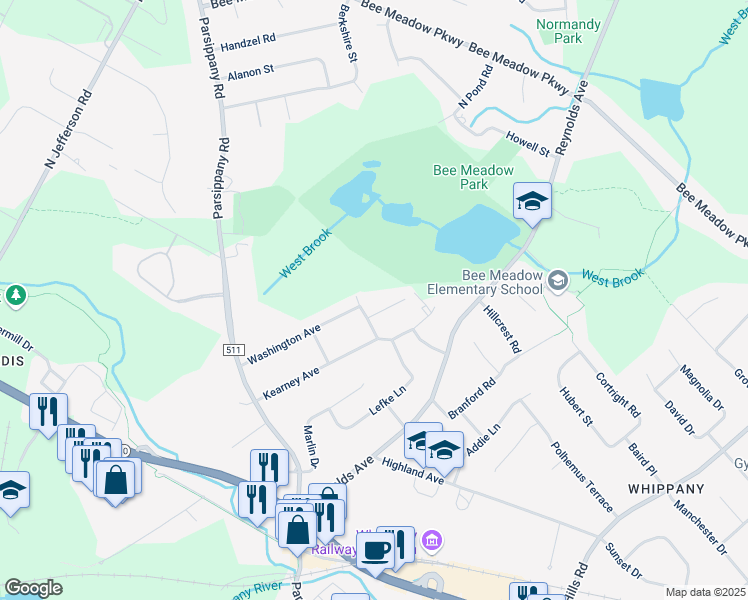 map of restaurants, bars, coffee shops, grocery stores, and more near 124 Wilson Place in Hanover