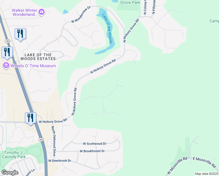 map of restaurants, bars, coffee shops, grocery stores, and more near 813 West Bennett Court in Dunlap