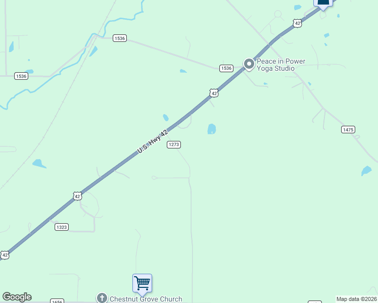 map of restaurants, bars, coffee shops, grocery stores, and more near 1561 Township Road 1273 in Ashland