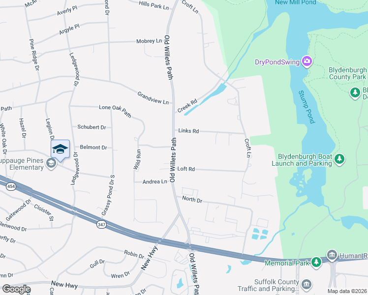 map of restaurants, bars, coffee shops, grocery stores, and more near 295 Old Willets Path in Smithtown