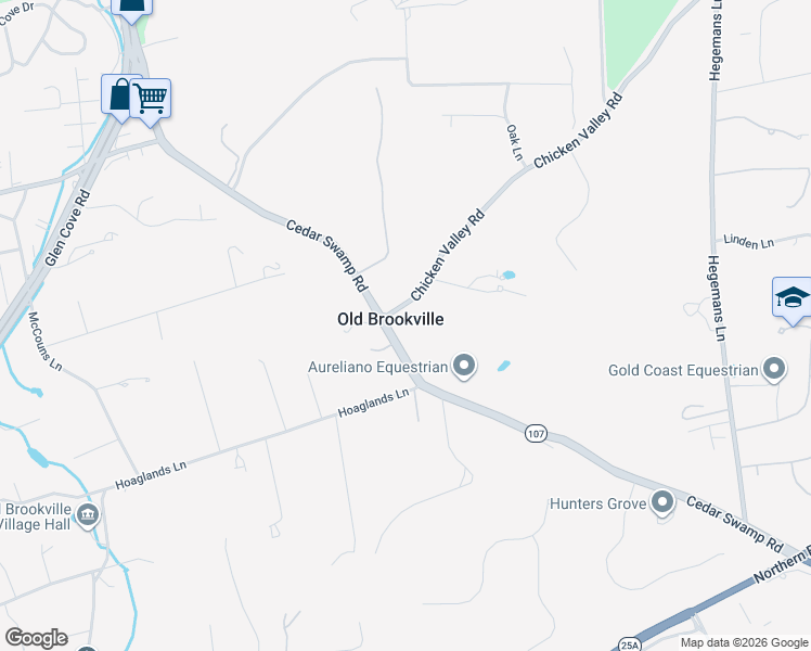 map of restaurants, bars, coffee shops, grocery stores, and more near in Old Brookville