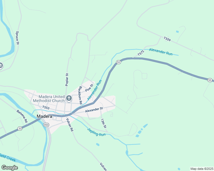 map of restaurants, bars, coffee shops, grocery stores, and more near 3522 Main Street in Madera