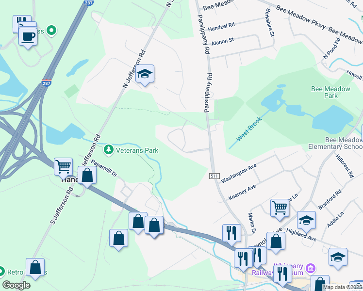map of restaurants, bars, coffee shops, grocery stores, and more near 126 Sunrise Drive in Hanover