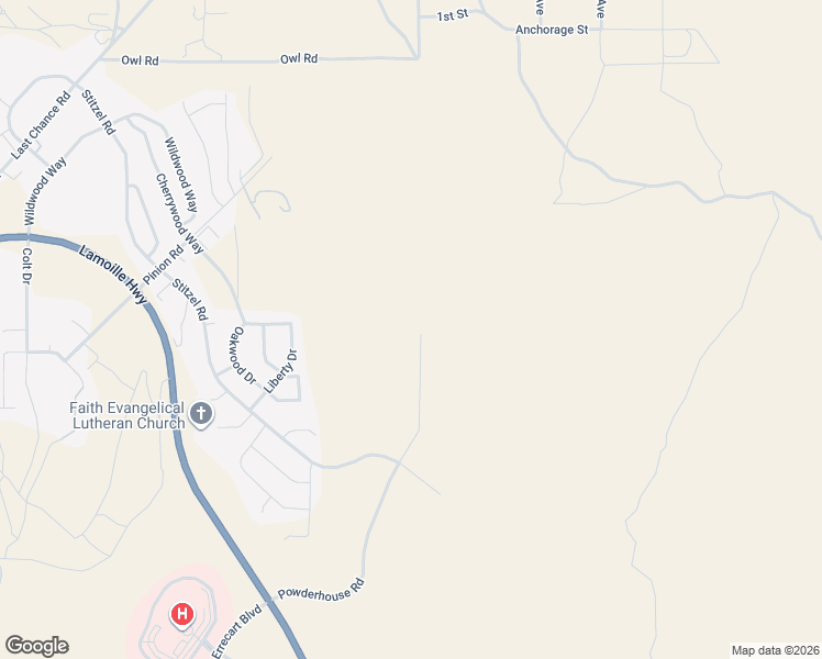 map of restaurants, bars, coffee shops, grocery stores, and more near 463 Powderhouse Road in Elko