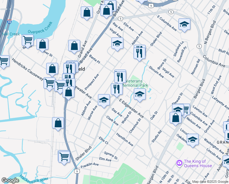 map of restaurants, bars, coffee shops, grocery stores, and more near 561 Morse Avenue in Ridgefield