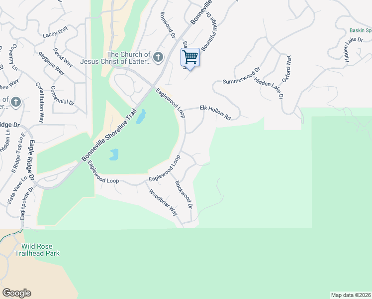map of restaurants, bars, coffee shops, grocery stores, and more near 515 Tanglewood Loop in North Salt Lake