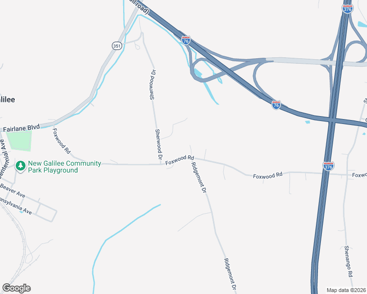 map of restaurants, bars, coffee shops, grocery stores, and more near 225 Sherwood Drive in New Galilee