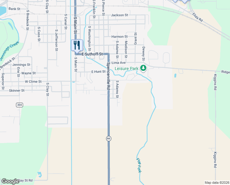 map of restaurants, bars, coffee shops, grocery stores, and more near 814 Spencerville Road in Delphos