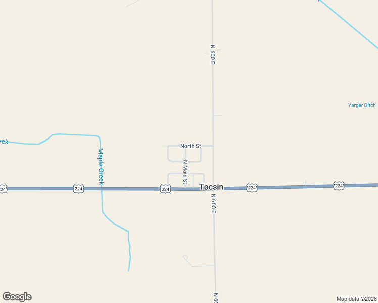 map of restaurants, bars, coffee shops, grocery stores, and more near 5801-5841 North Street in Ossian