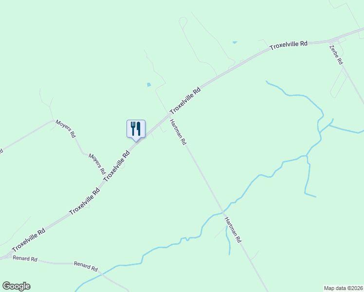 map of restaurants, bars, coffee shops, grocery stores, and more near 1057 Hartman Road in Middleburg