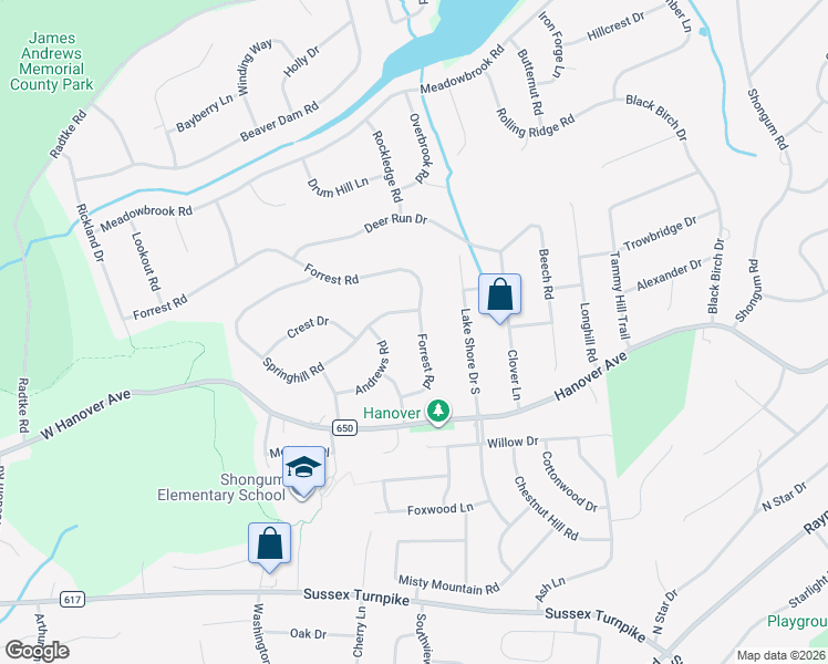 map of restaurants, bars, coffee shops, grocery stores, and more near 11 Forrest Road in Randolph