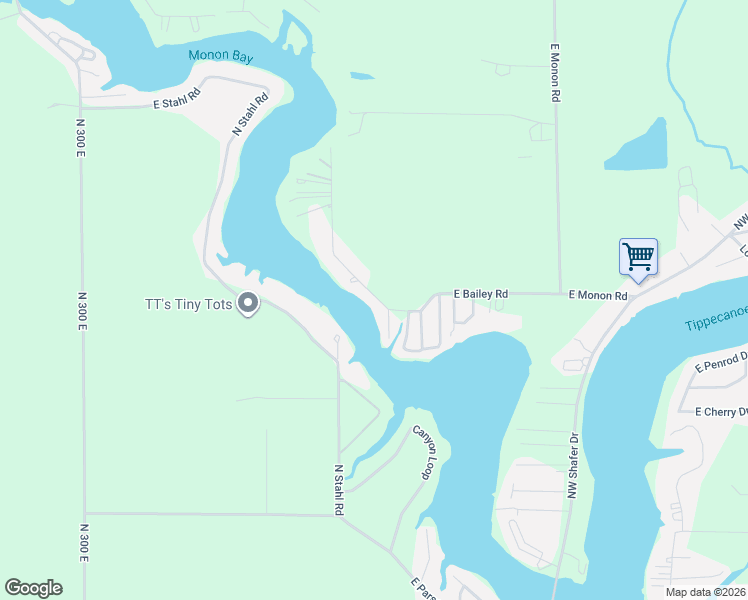 map of restaurants, bars, coffee shops, grocery stores, and more near 3608 East Bailey Road in Monticello