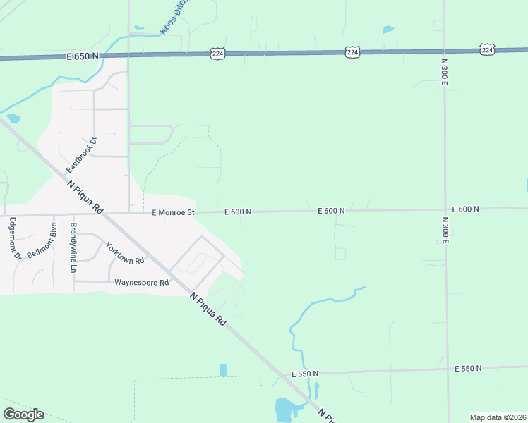 map of restaurants, bars, coffee shops, grocery stores, and more near 2418 E 600 N in Decatur