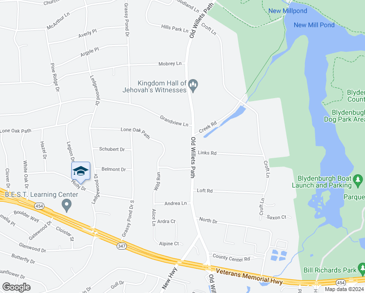 map of restaurants, bars, coffee shops, grocery stores, and more near 278 Old Willets Path in Smithtown