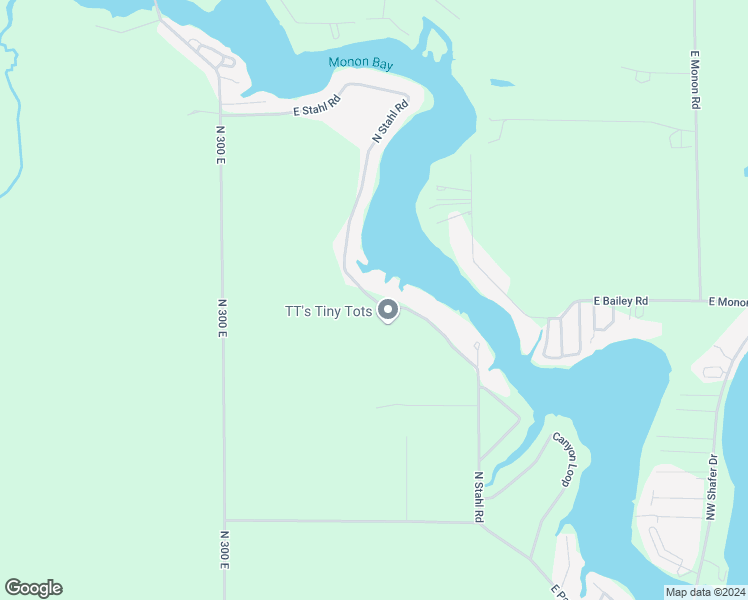 map of restaurants, bars, coffee shops, grocery stores, and more near 5558 North Stahl Road in Monticello