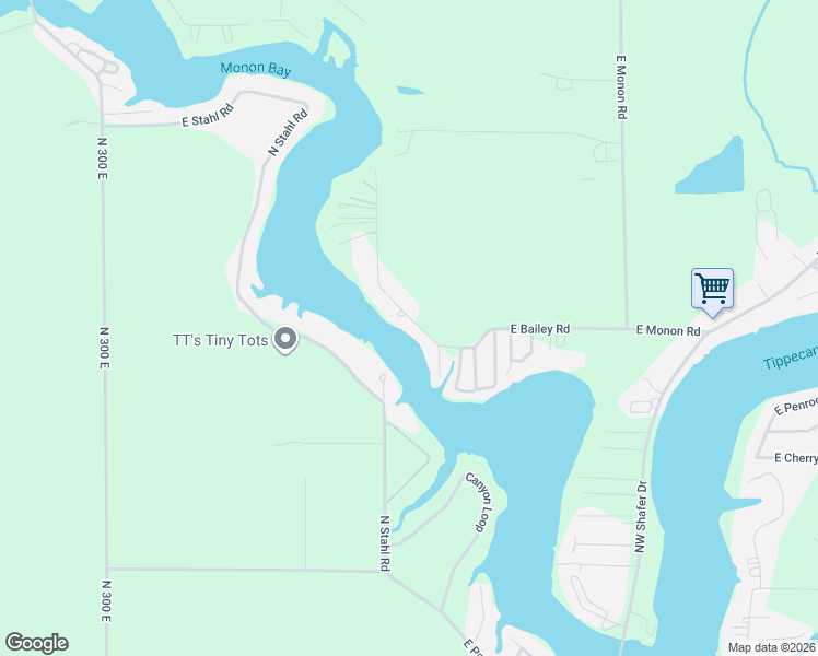 map of restaurants, bars, coffee shops, grocery stores, and more near 3608 East Bailey Road in Monticello