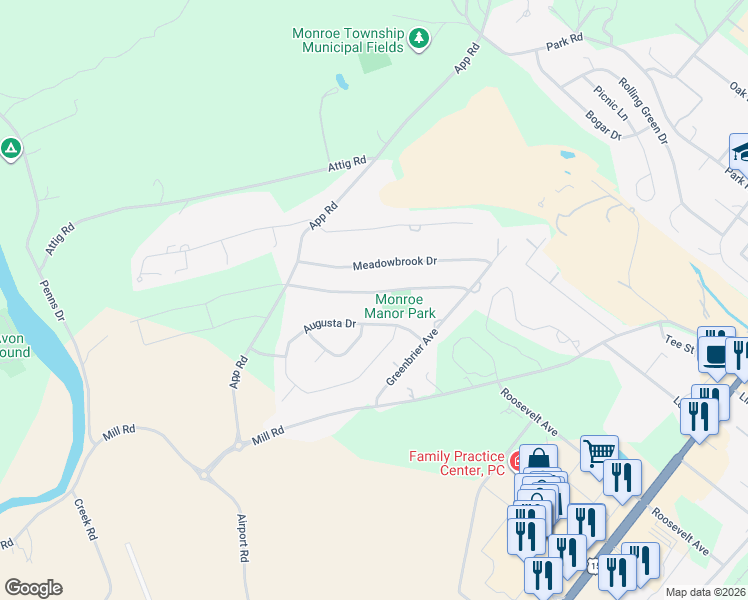 map of restaurants, bars, coffee shops, grocery stores, and more near 19 Lost Creek Drive in Selinsgrove
