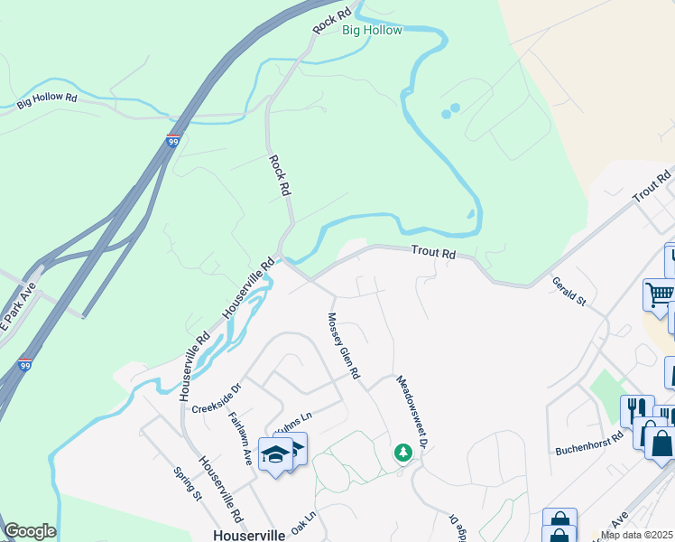 map of restaurants, bars, coffee shops, grocery stores, and more near 330 Trout Road in State College