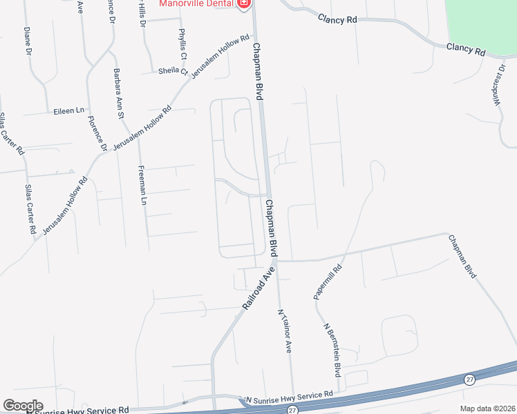 map of restaurants, bars, coffee shops, grocery stores, and more near 12 Lime Tree Drive in Manorville