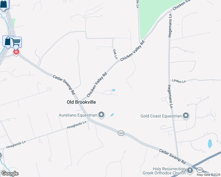 map of restaurants, bars, coffee shops, grocery stores, and more near 35 Chicken Valley Road in Glen Head