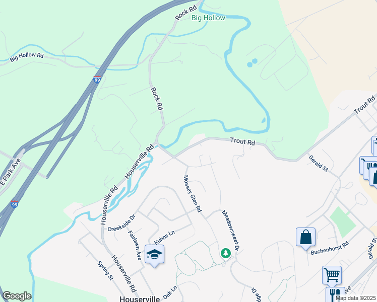 map of restaurants, bars, coffee shops, grocery stores, and more near 330 Trout Road in State College