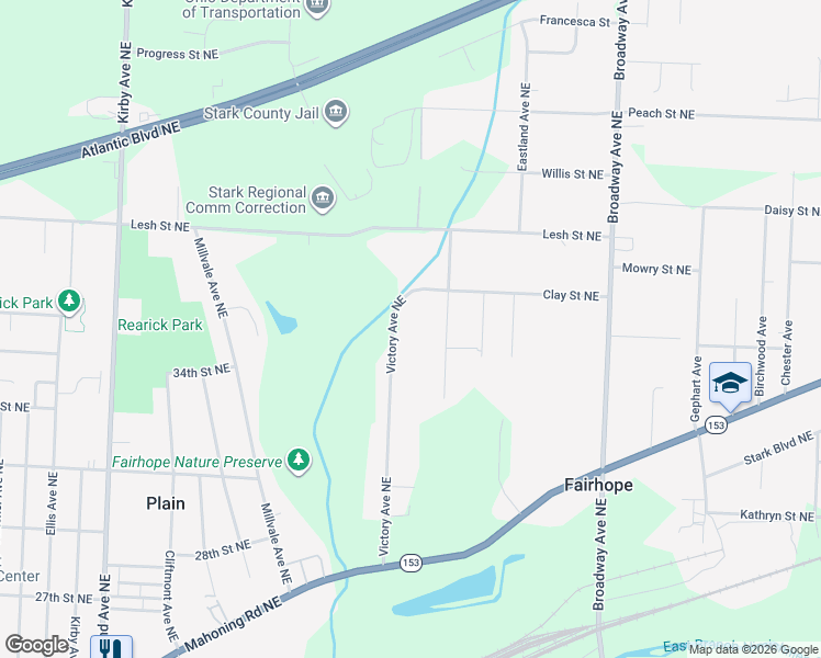 map of restaurants, bars, coffee shops, grocery stores, and more near 4086 Victory Avenue Northeast in Louisville