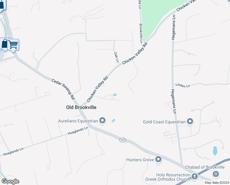 map of restaurants, bars, coffee shops, grocery stores, and more near 35 Chicken Valley Road in Glen Head