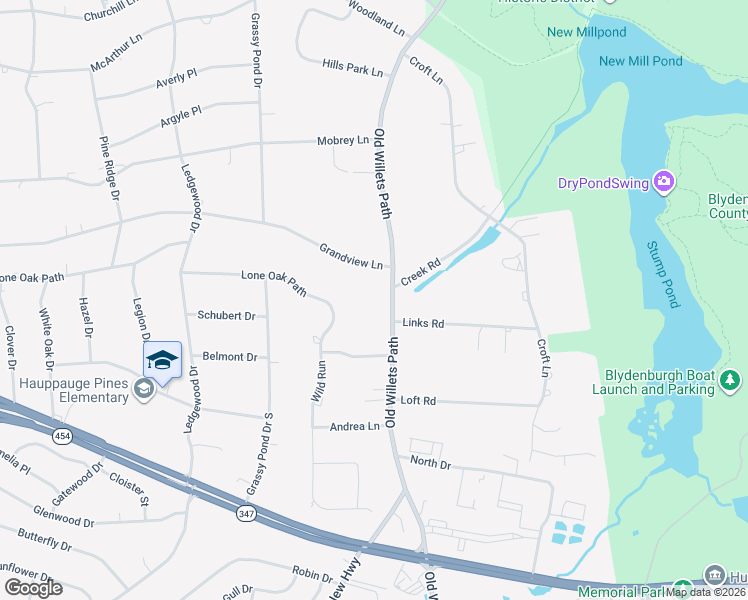 map of restaurants, bars, coffee shops, grocery stores, and more near 278 Old Willets Path in Smithtown