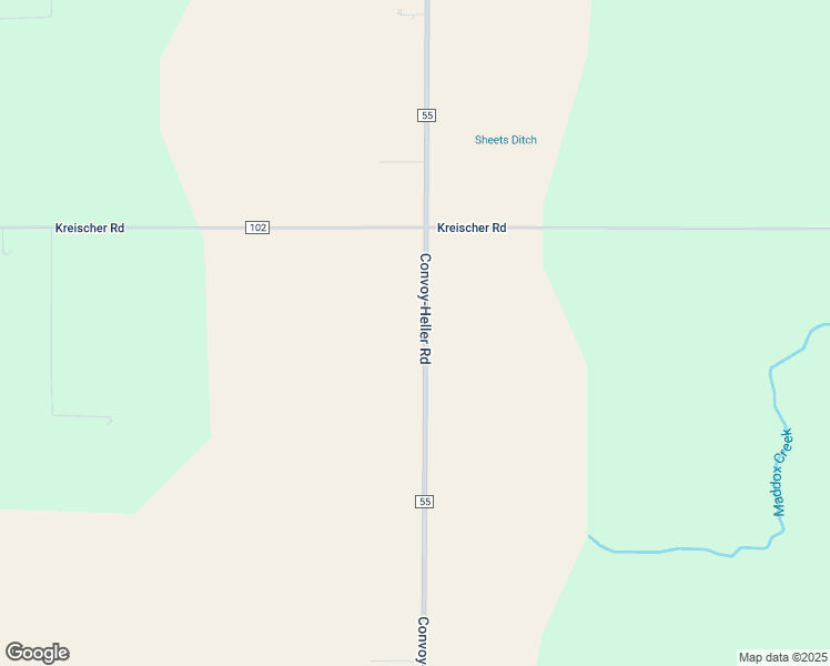 map of restaurants, bars, coffee shops, grocery stores, and more near 11500-11998 Convoy-Heller Road in Ohio City