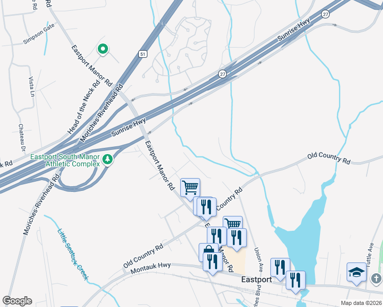 map of restaurants, bars, coffee shops, grocery stores, and more near 11 Holmes Avenue in Eastport