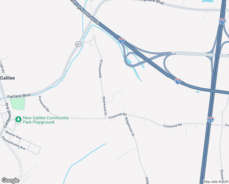 map of restaurants, bars, coffee shops, grocery stores, and more near 225 Sherwood Drive in New Galilee