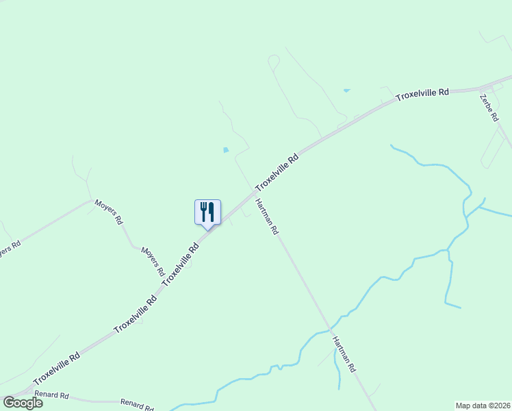 map of restaurants, bars, coffee shops, grocery stores, and more near 1057 Hartman Road in Middleburg