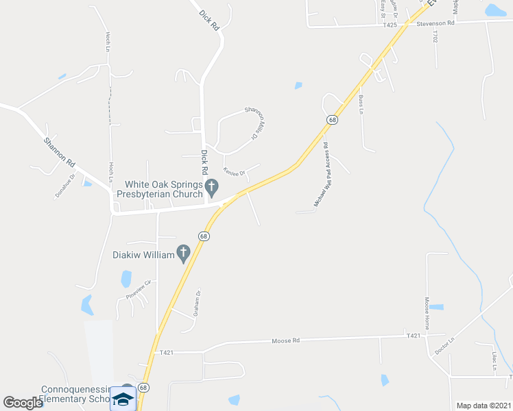 map of restaurants, bars, coffee shops, grocery stores, and more near 117 White Oak Drive in Renfrew