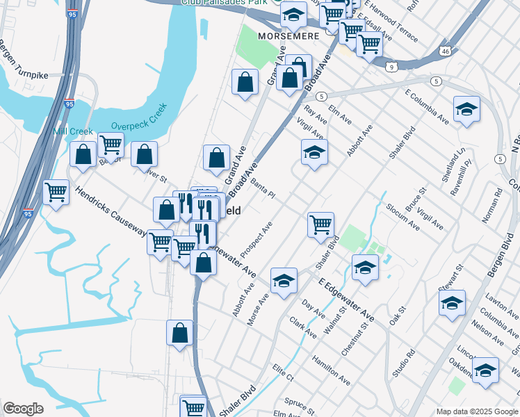 map of restaurants, bars, coffee shops, grocery stores, and more near 4 H Court in Ridgefield