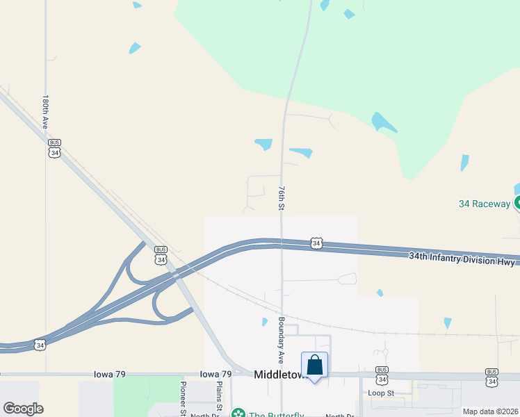 map of restaurants, bars, coffee shops, grocery stores, and more near 10542 173rd Ave in Middletown