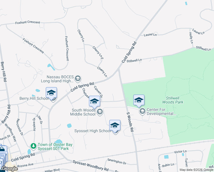 map of restaurants, bars, coffee shops, grocery stores, and more near 7 Salem Court in Syosset