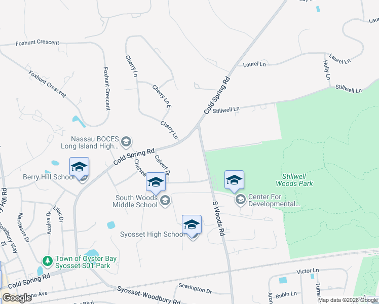 map of restaurants, bars, coffee shops, grocery stores, and more near 7 Salem Court in Syosset