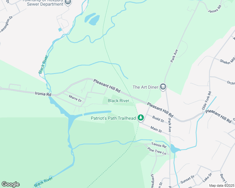 map of restaurants, bars, coffee shops, grocery stores, and more near 45 Pleasant Hill Road in Randolph