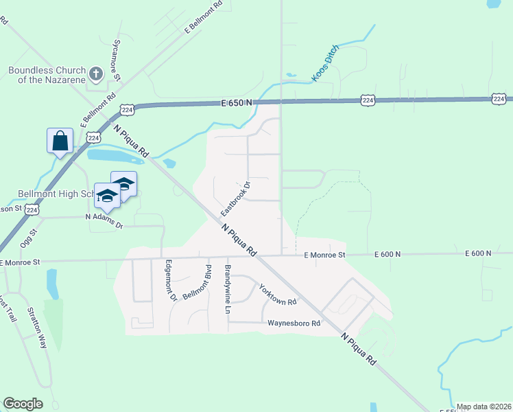 map of restaurants, bars, coffee shops, grocery stores, and more near 109 Brookwood Dr in Decatur