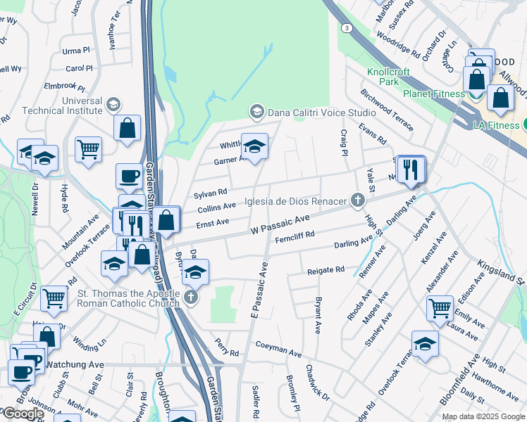 map of restaurants, bars, coffee shops, grocery stores, and more near 31 Garrabrant Avenue in Bloomfield