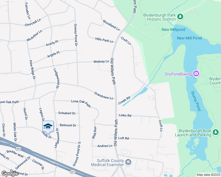 map of restaurants, bars, coffee shops, grocery stores, and more near 234 Old Willets Path in Smithtown