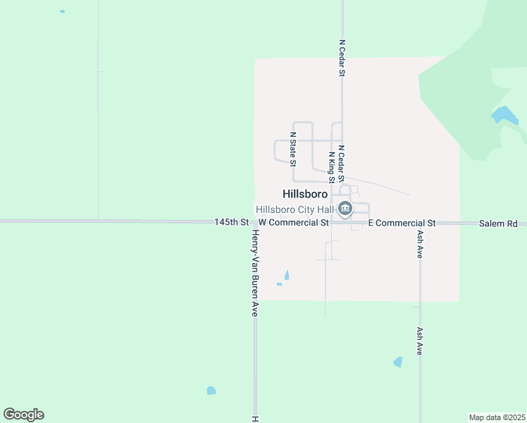 map of restaurants, bars, coffee shops, grocery stores, and more near 127 West Commercial Street in Hillsboro